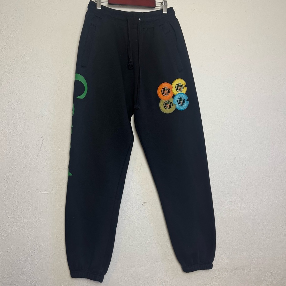 Anwar Carrots Black Cotton Chunky Cozy‎ Joggers